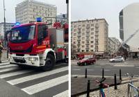 Pożar w centrum Warszawy. Na miejscu straż pożarna 