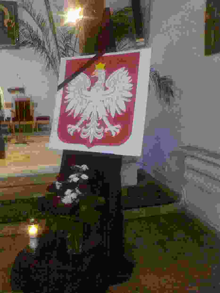 Orzeł z kirem w Parafii św