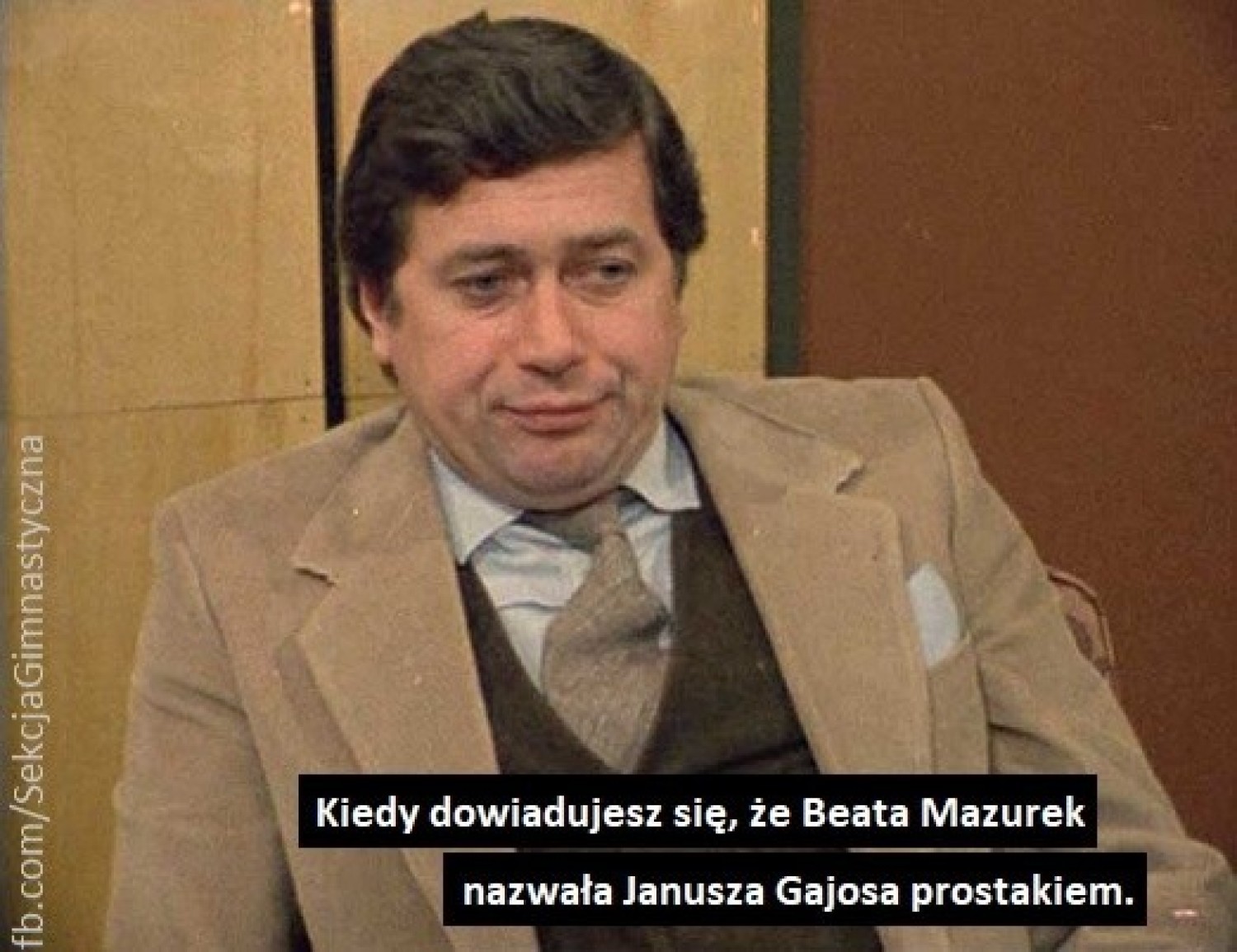 Janusz Gajos nazwany prostakiem przez Beatę Mazurek