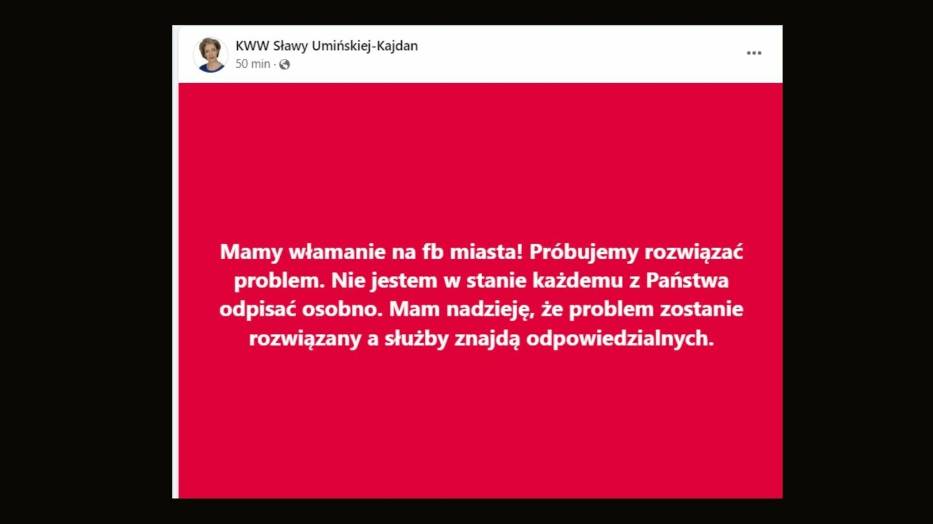 Włamanie na oficjalny profil miasta Piekary Śląskie