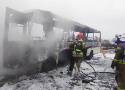Pożar wojskowego autobusu na S7 pod Płońskiem. Pojazdem podróżowali żołnierze Narodowych Sił Zbrojnych