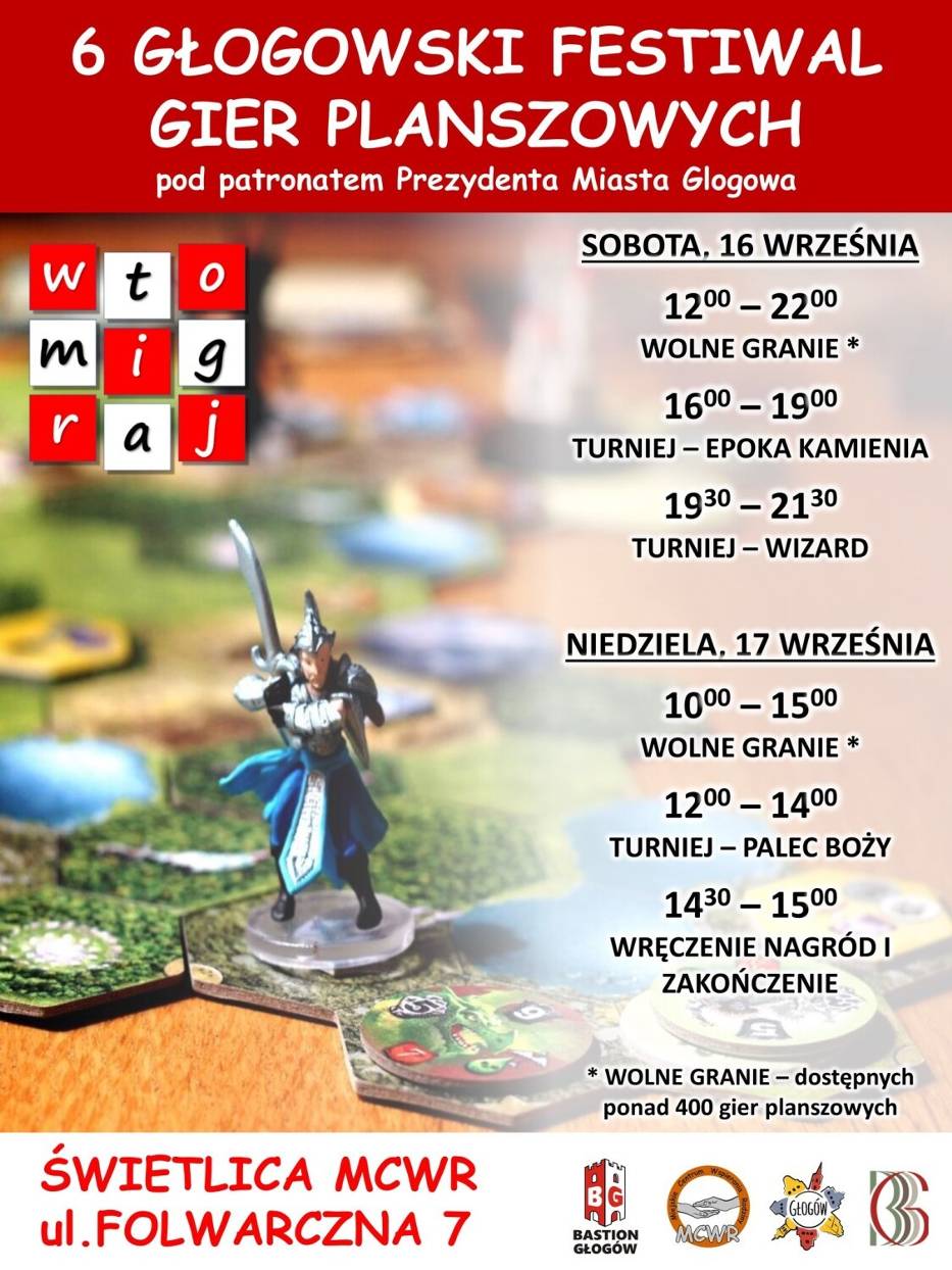W Głogowie rusza szósty Festiwal Gier Planszowych. Dwa dni zabawy
