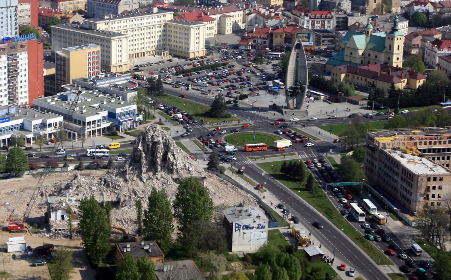 Rzeszów z lotu ptaka, maj, 2007 r