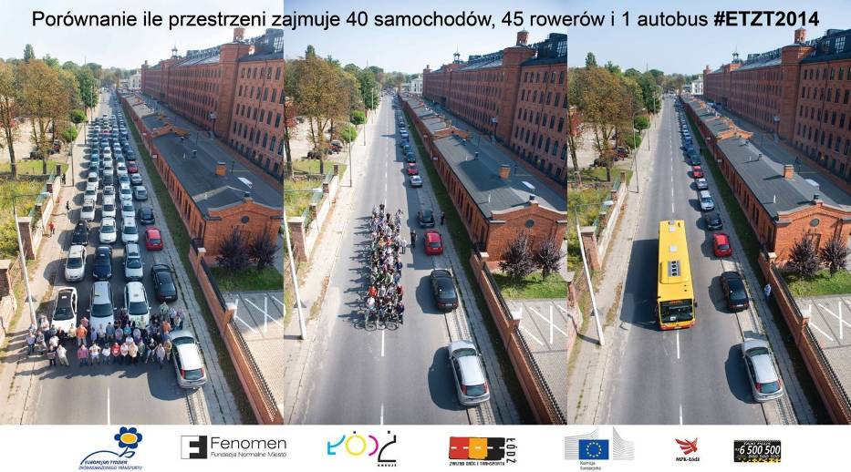 Na ul. Tymienieckiego sfotografowano 40 samochodów, 45 rowerzystów i 1 autobus.
