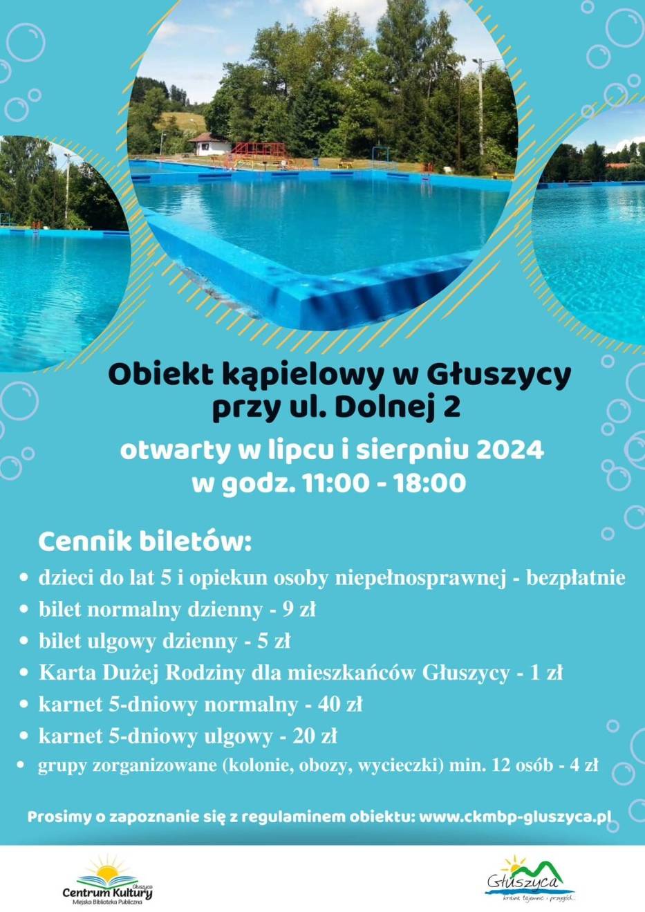 Jedyny basen odkryty w powiecie wałbrzyskim zaprasza też mieszkańców Wałbrzycha - cennik 2024