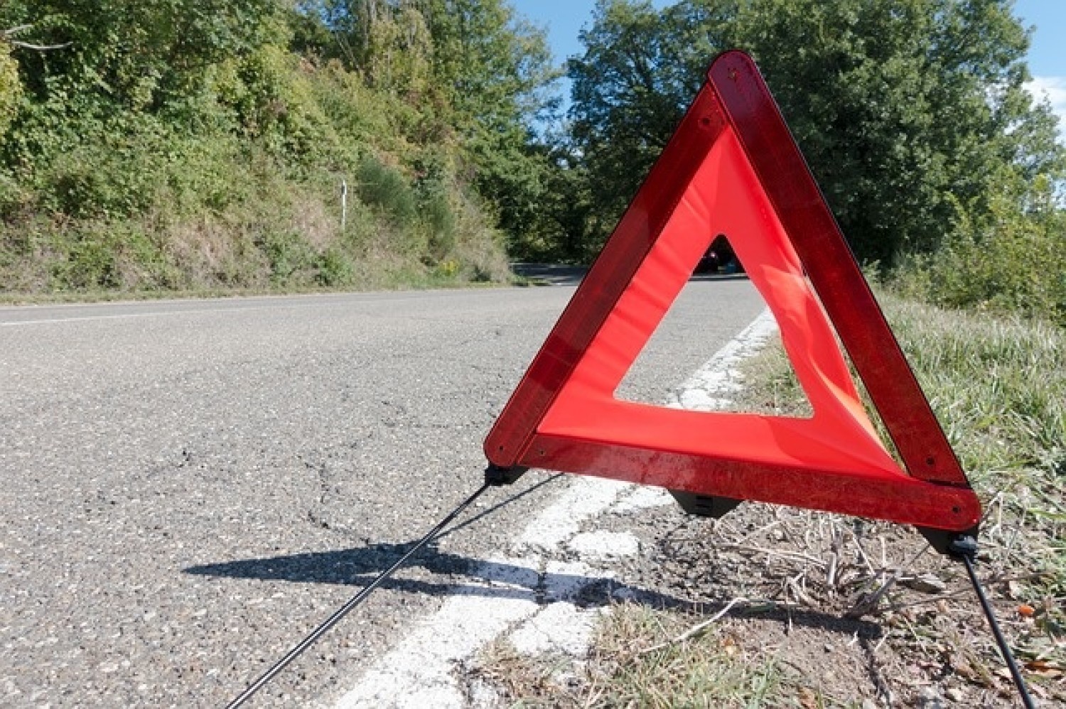 Brak lub nieprawidłowe ustawienie trójkąta ostrzegawczego