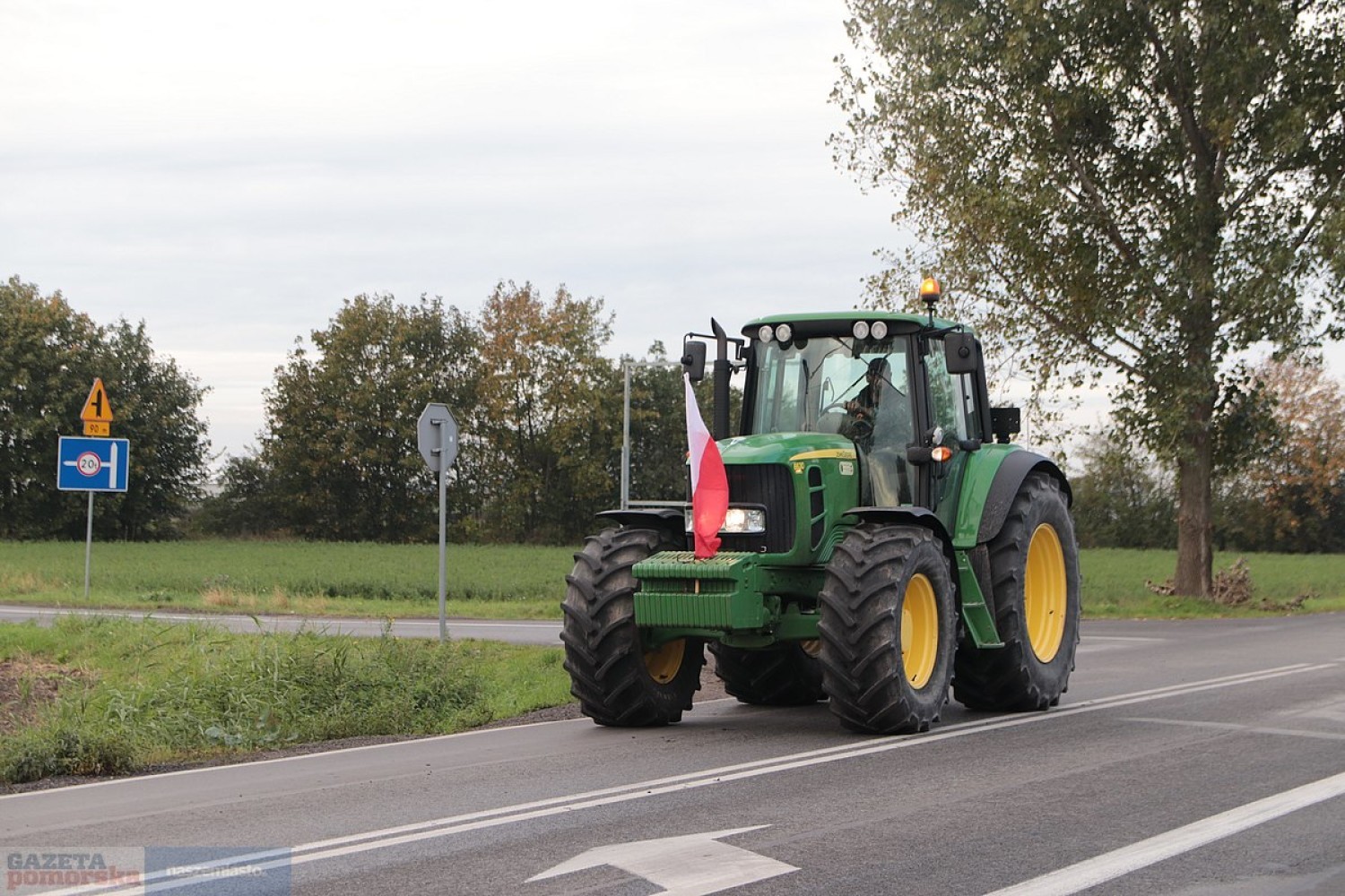 Protest rolników i blokada drogi krajowej 62, Osięciny, powiat Radziejów