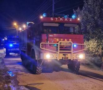 Duża akcja gaśnicza pod Tarnowem. Pół setki strażaków w akcji