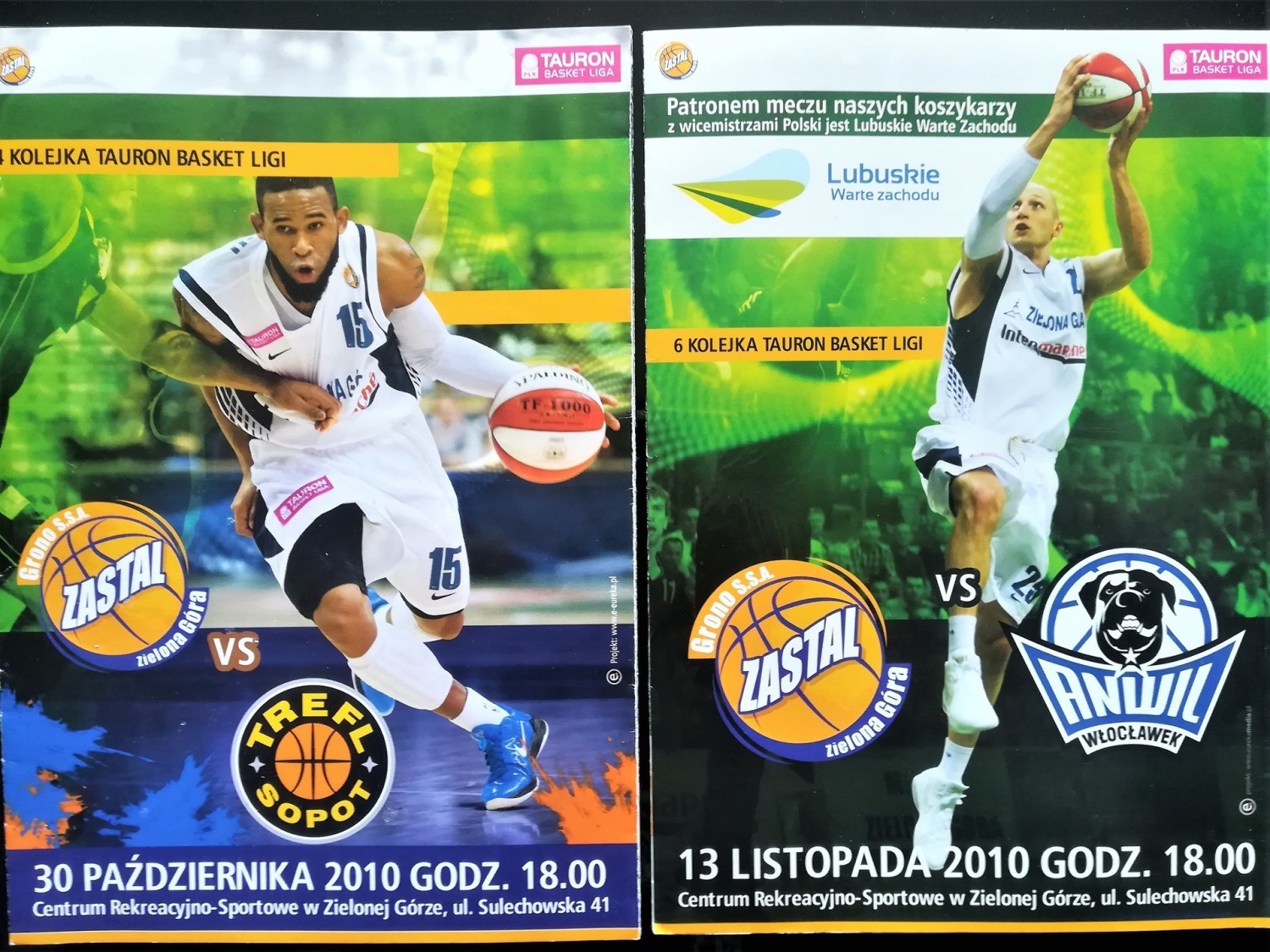 Programy na meczach koszykarzy
