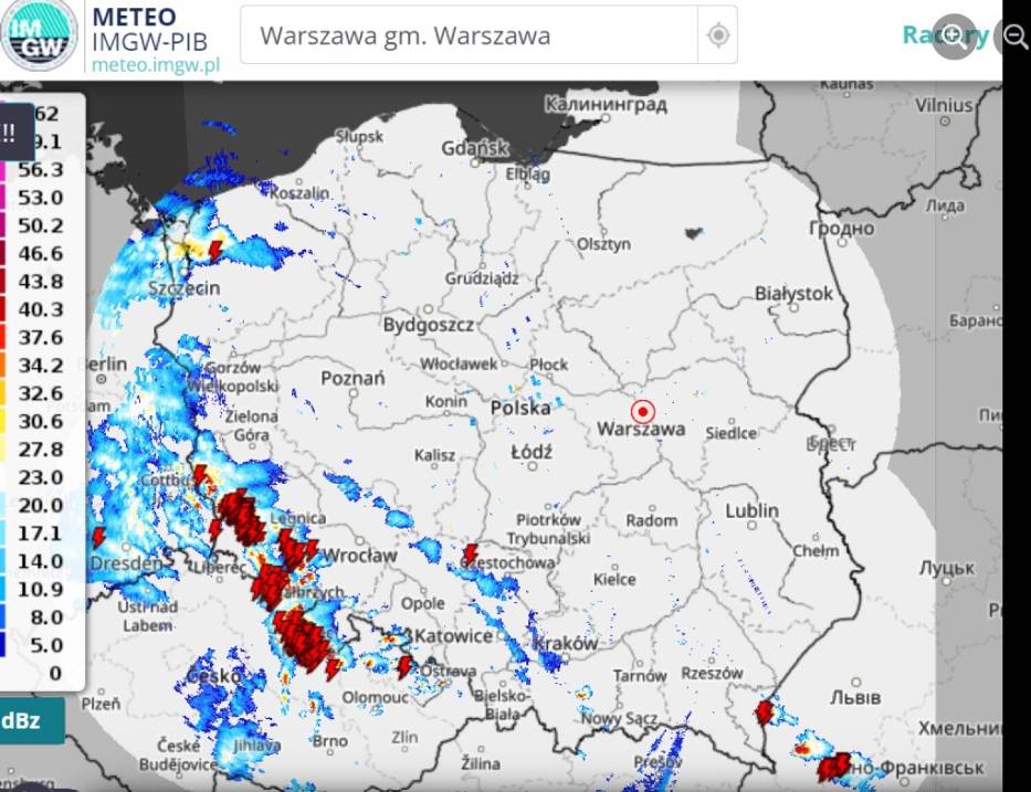Nad Wrocław nadciąga burza z gradem 8.09.2022