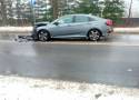 Zderzenie dwóch samochodów na na Alei Tysiąclecia w Olkuszu