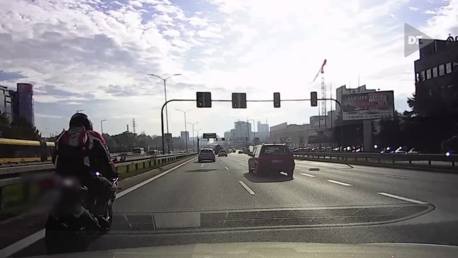 Motocyklista na DTŚ w Katowicach