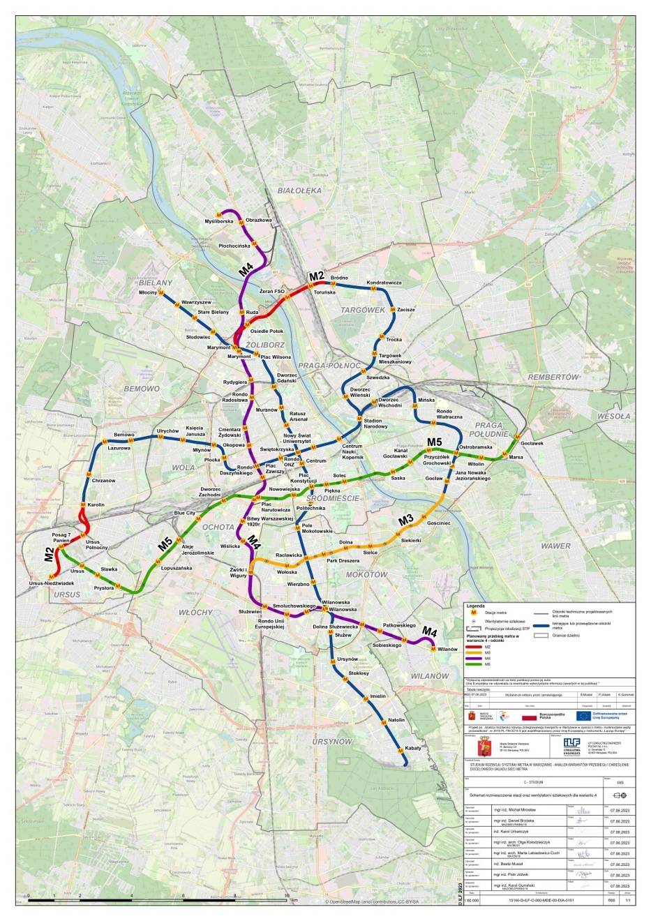 Docelowy kształt sieci metra w Warszawie