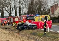 Dzisiaj (26.01) doszło do groźnego wypadku w Radomierzu na drodze krajowej nr 3