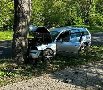 Kierowca uderzył w drzewo w Dzierzgoniu. Zmarł po przewiezieniu do szpitala