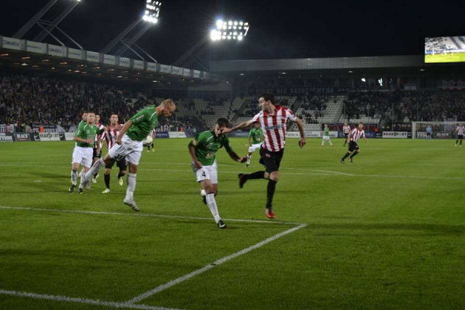 Podczas zeszłorocznego meczu Cracovia - GKS Bogdanka