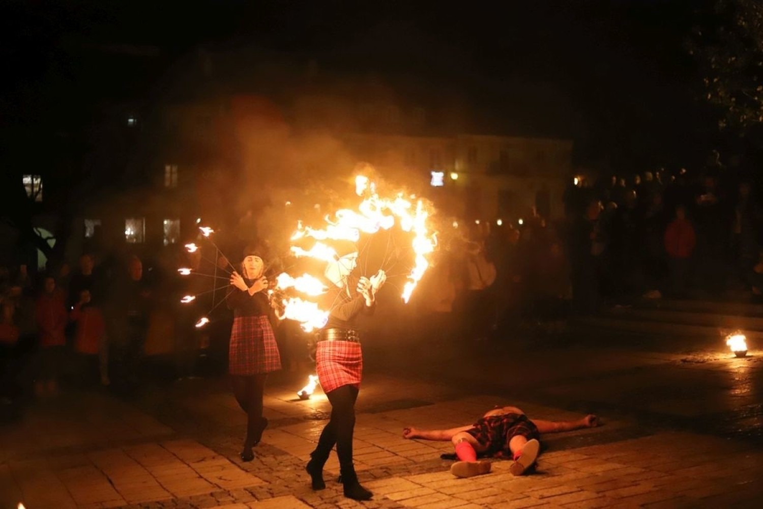 Niezwykłe widowisko w Sandomierzu. Wystąpił Teatr Ognia