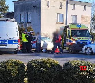 Potrącenie rowerzysty pod Tarnowem. 70-latek trafił do szpitala