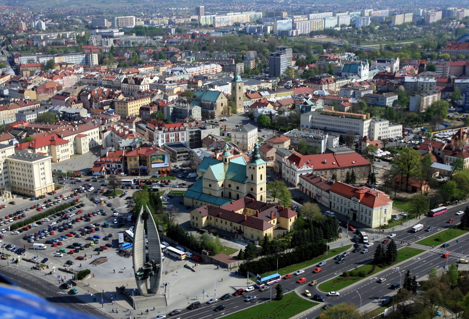 Rzeszów z lotu ptaka, maj, 2007 r