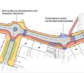 Modernizacja infrastruktury drogowej w Goleniowie. Przebudowa ulicy Puszkina