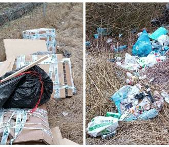 Śmieci przy drodze w gm. Pruszcz Gdański. Czy uda się namierzyć porzucających odpady?
