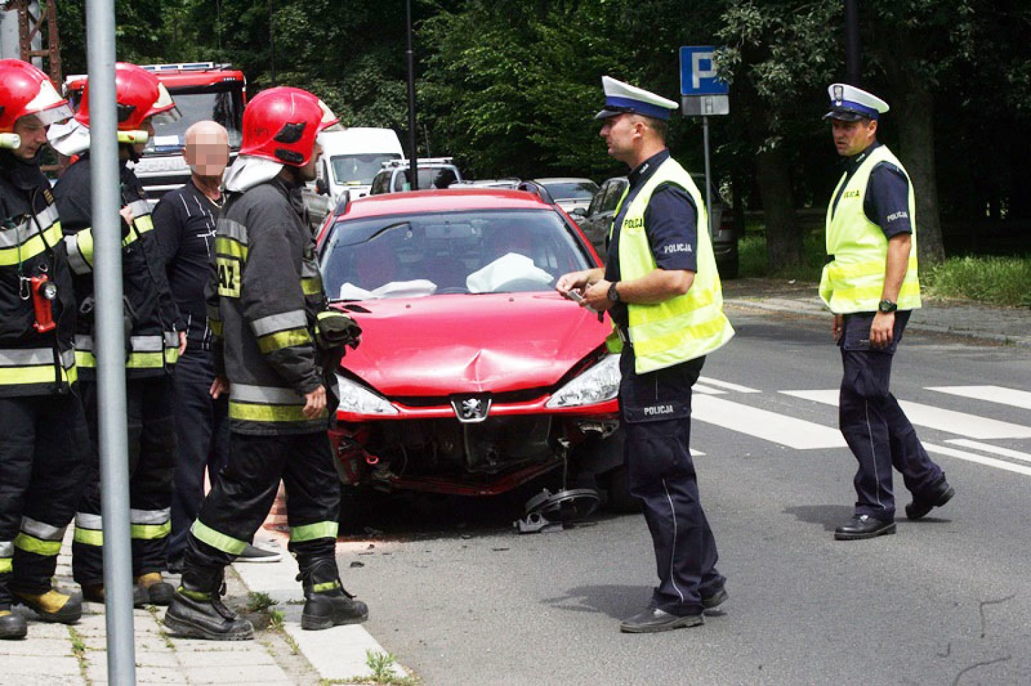 Wypadek na ulicy Mickiewicza w Legnicy