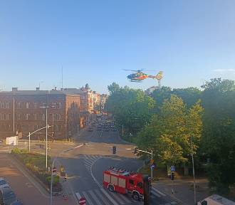 Wypadek w Bytomiu. Na skrzyżowaniu lądował śmigłowiec LPR. Co tam się stało?