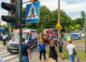 Wypadek tramwaju i samochodu w Nowej Hucie