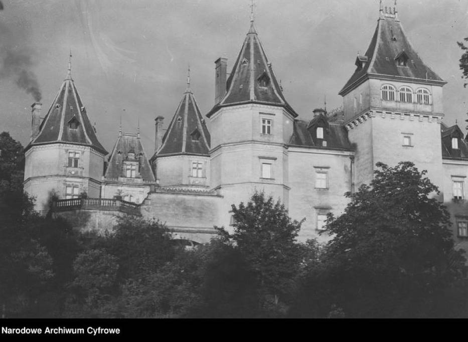 Widok zewnętrzny zamku Czartoryskich, lata 1918-27