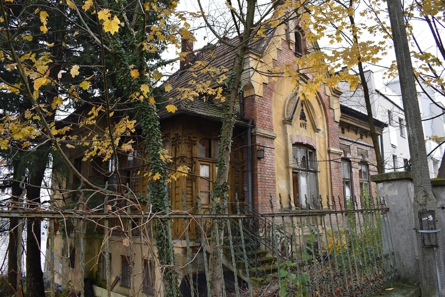 Popadająca w ruinę willa Ave przy ul