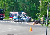 Groźny wypadek z udziałem motocyklisty Gliwicach. Lądował śmigłowiec LPR