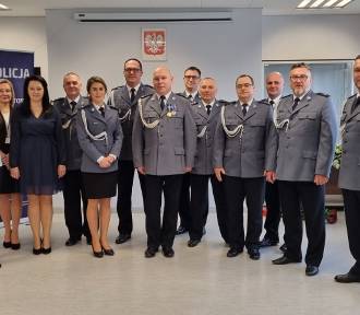 Pożegnanie ze służbą komendanta powiatowego policji w Poddębicach ZDJĘCIA