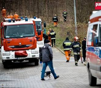 Strażacy i ratownicy medyczni walczyli o życie pracownika leśnego
