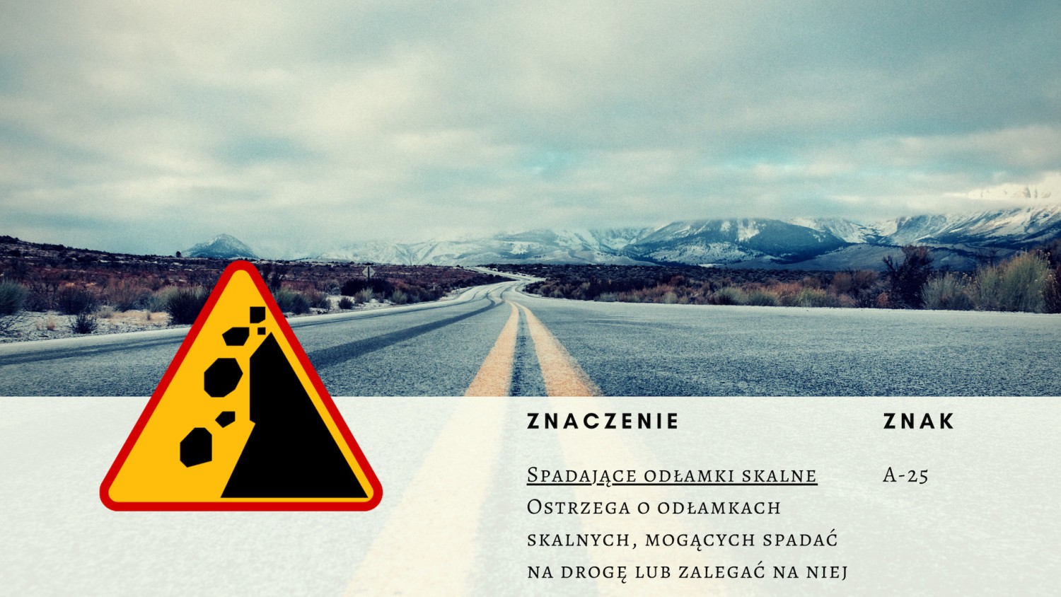 A-25 - Spadające odłamki skalne