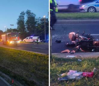 Wieczorny wypadek w Krakowie. Motocyklista reanimowany, na miejscu biegły