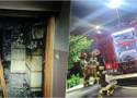Pożar na osiedlu Trześnik w Łańcucie. 26 strażaków walczyło z ogniem