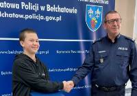 13-letni Kuba z Bełchatowa nagrodzony przez policję za uratowanie mężczyzny