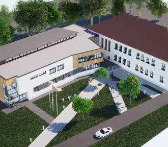 Rozbudowa Szkoły Podstawowej w Charłupi Małej w gminie Sieradz. Zobacz WIZUALIZACJE