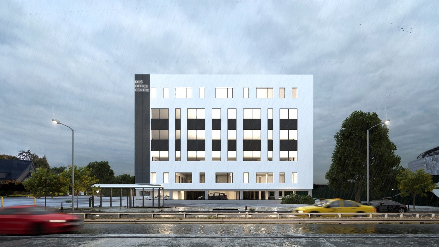 Nowe wizualizacje DTŚ Office Center przy DTŚ w Chorzowie