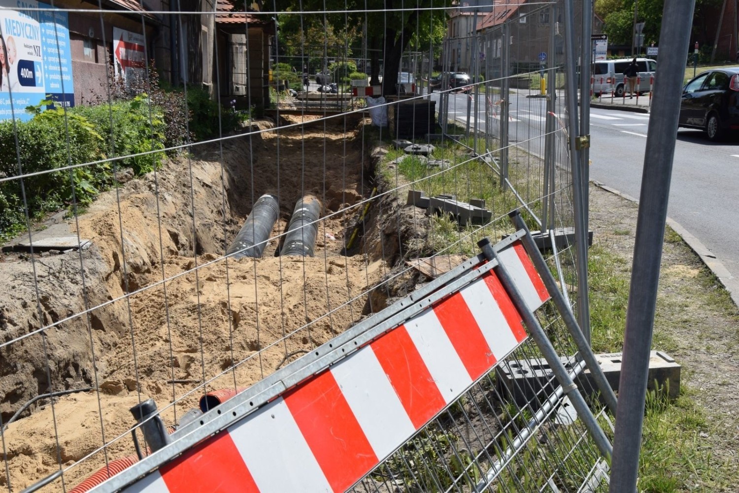 Trwają prace związane z modernizacją sieci ciepłowniczej na terenie szpitala