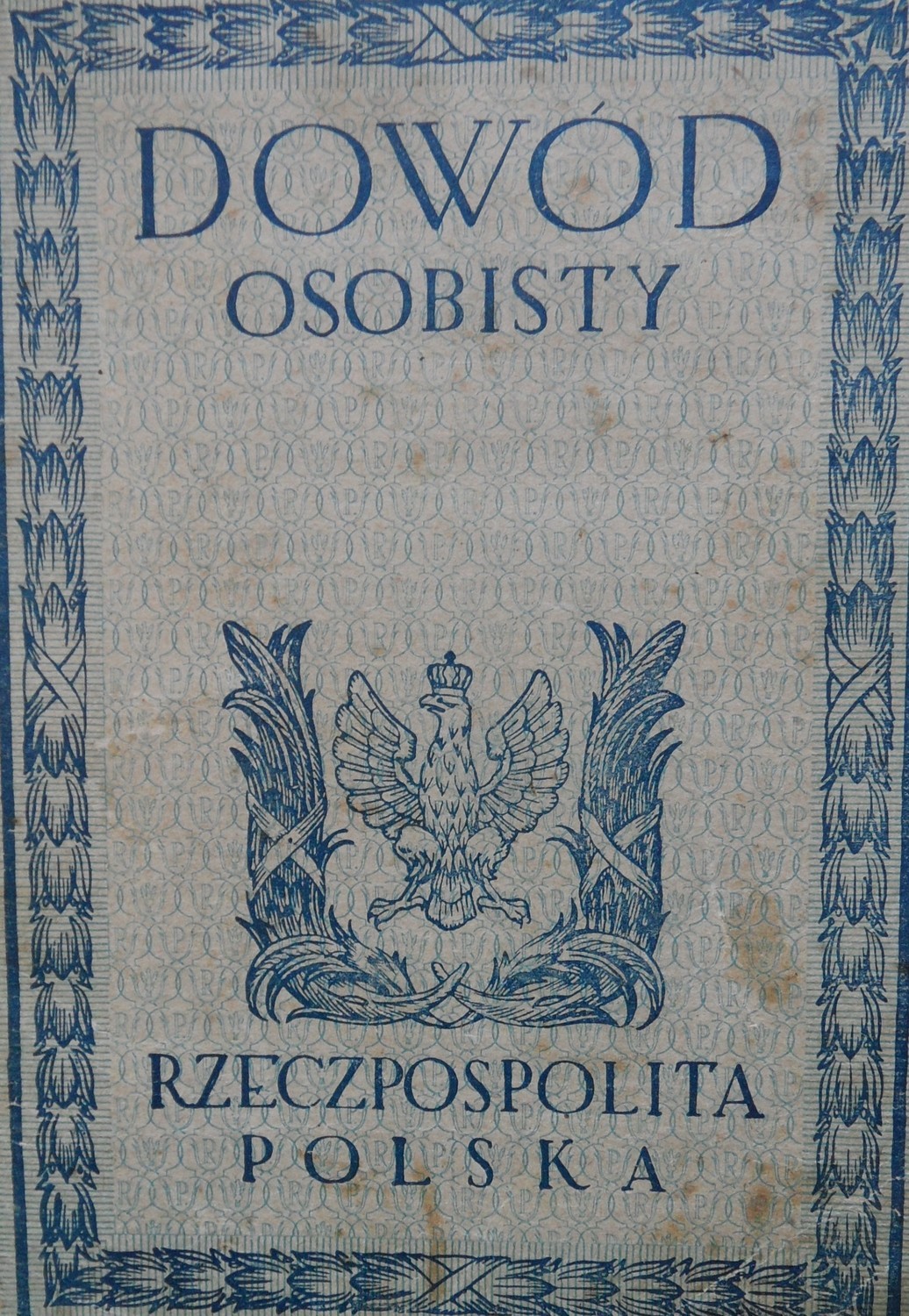 Dowód osobisty Wincentego Kołbana