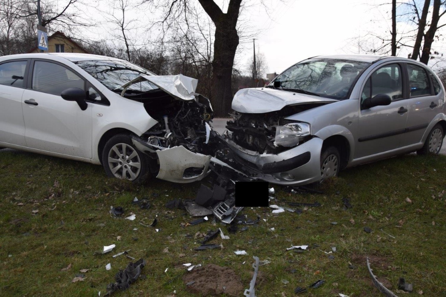 Na miejscu pojawiły się dwa zastępy straży pożarnej