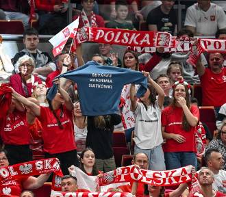 Kibice siatkarscy na meczu Polska - Turcja