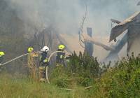 Pożar budynku gospodarczego w Kobylance