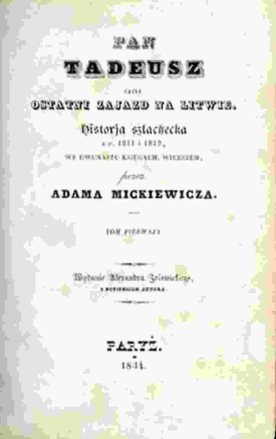 "Pan Tadeusz"