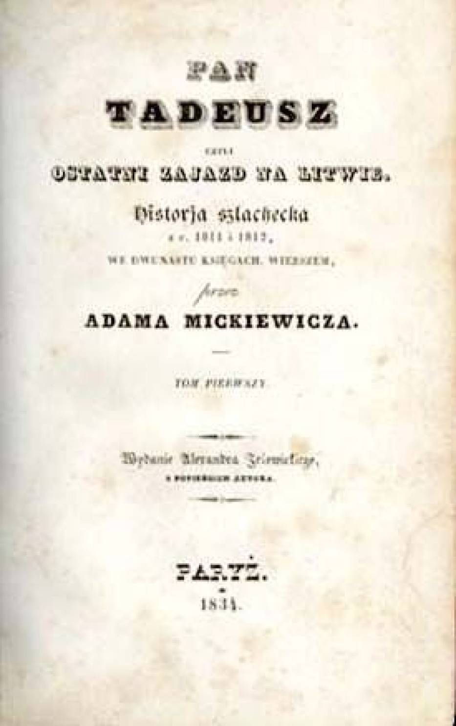 "Pan Tadeusz"