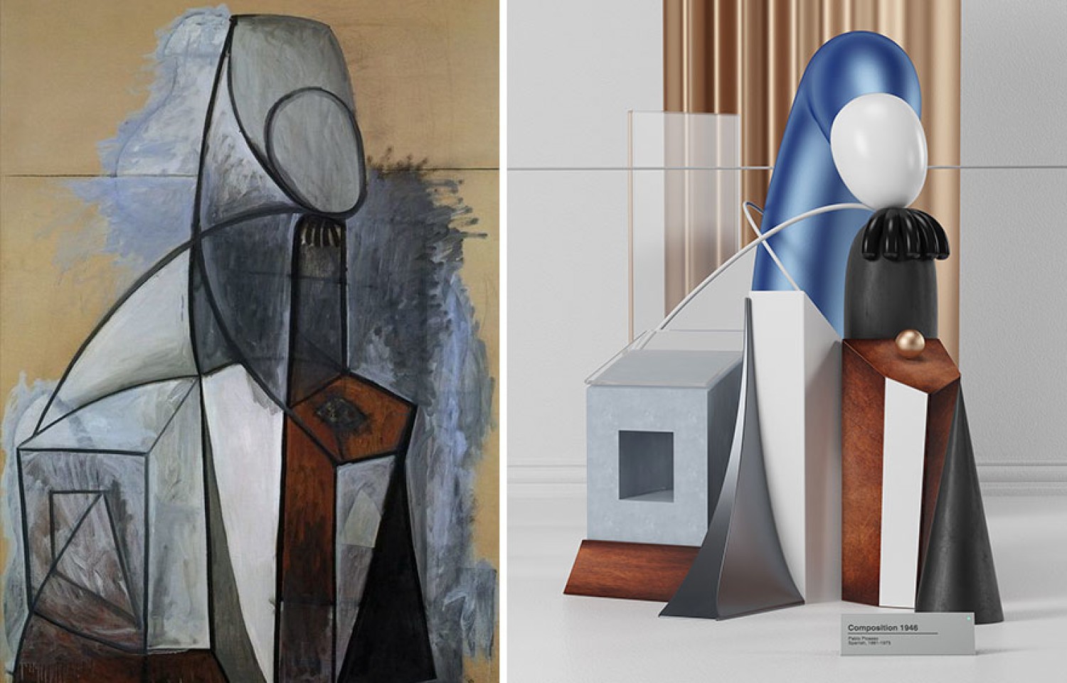 Picasso w 3d? Tak wyglądają rzeźby na podstawie słynnych obrazów