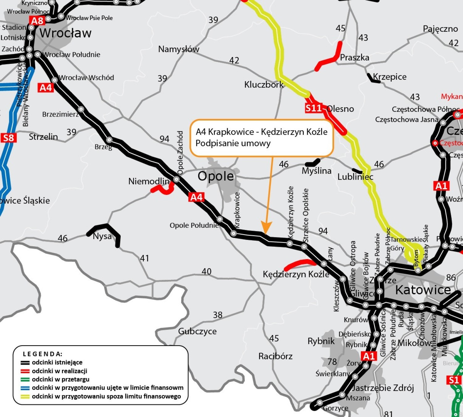 Opolski oddział GDDKiA systematycznie remontuje autostradę A4 od 2015 roku