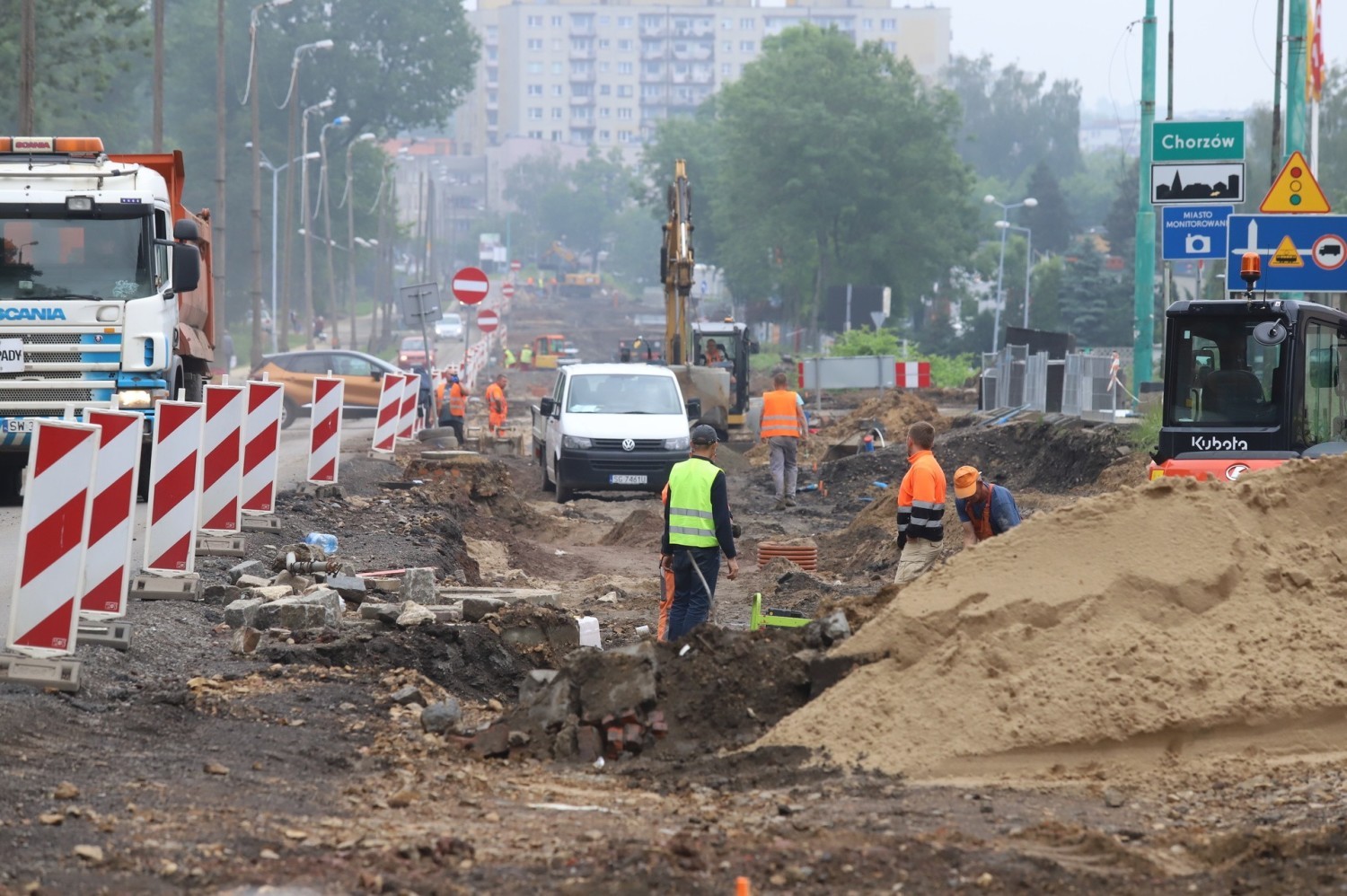 Trwa przebudowa ulicy 3 Maja w Chorzowie