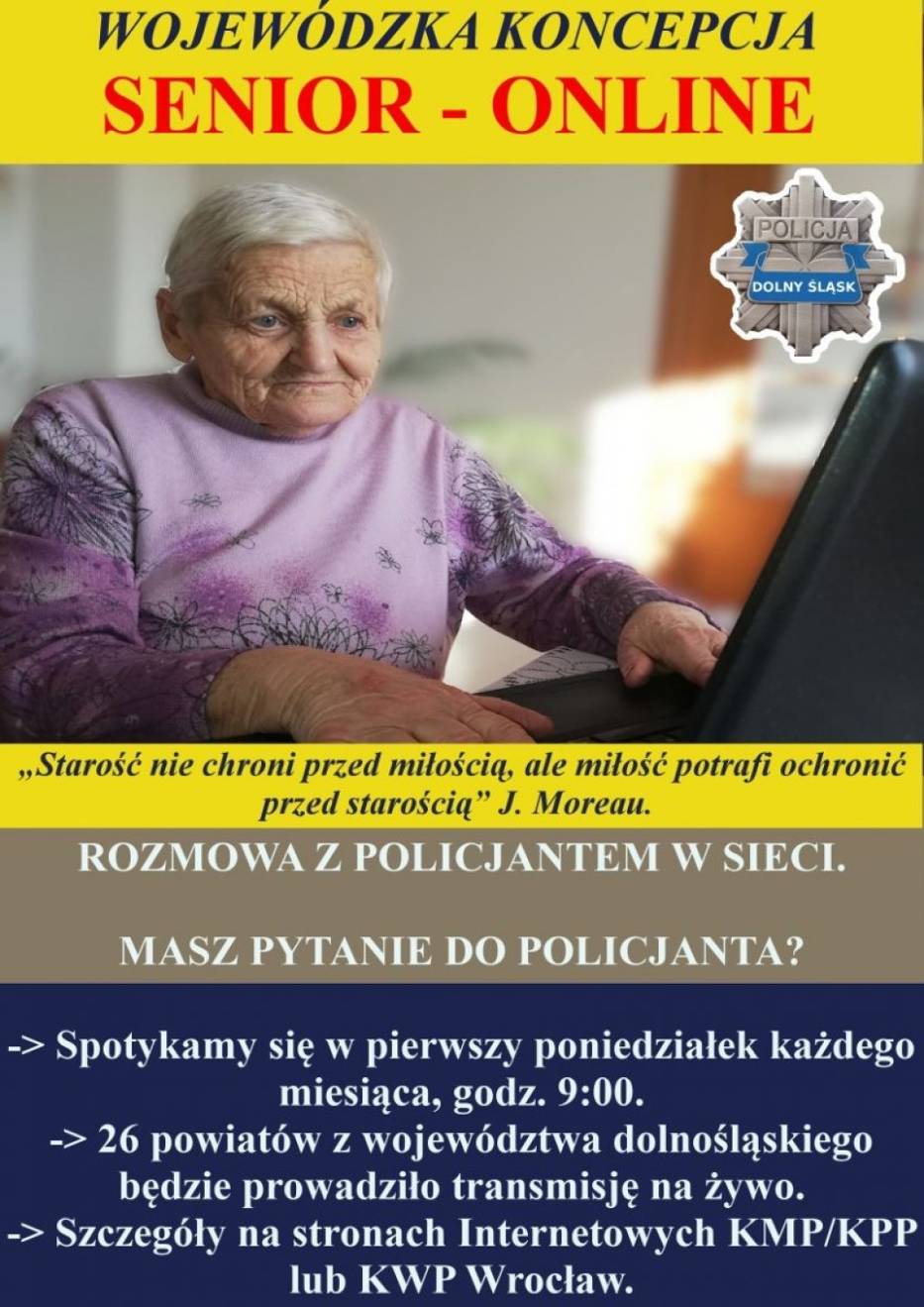 Polkowicka policja zaprasza na spotkanie online
